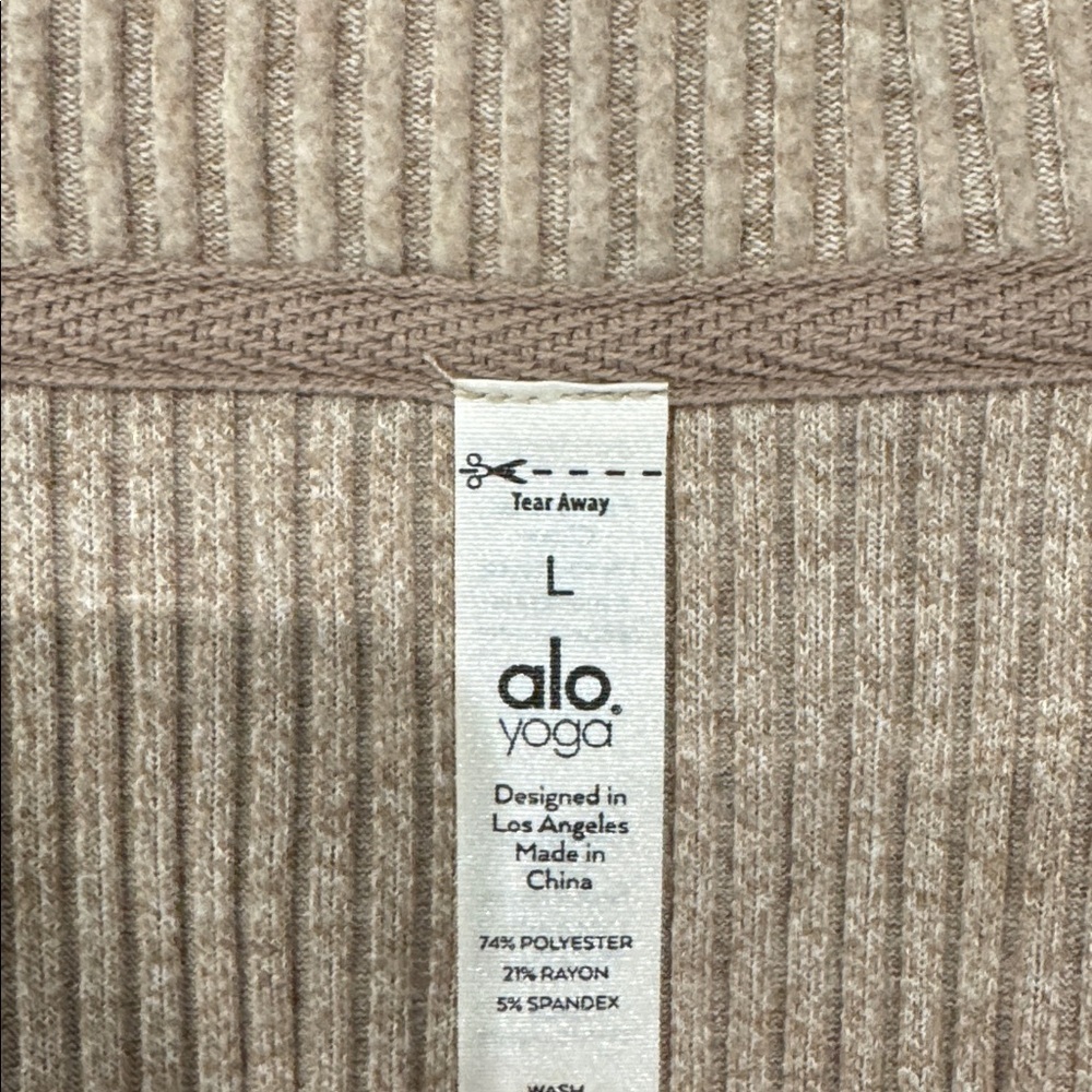 Alo Tan Ribbed Knit Set - Picture 5 of 7